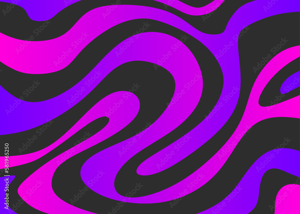 Poster abstract background with gradient color wavy line pattern
