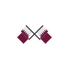 Qatar flags icon set, Qatar independence day icon set sign vector symbol