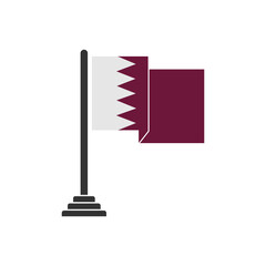 Qatar flags icon set, Qatar independence day icon set sign vector symbol
