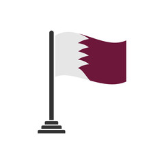 Qatar flags icon set, Qatar independence day icon set sign vector symbol