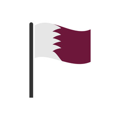 Qatar flags icon set, Qatar independence day icon set sign vector symbol