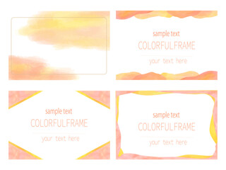 水彩のフレームセット②