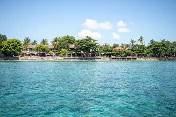 Holiday island in tropical Indonesia