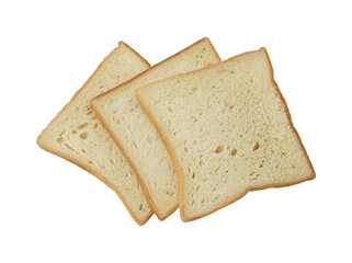 Slices of bread isolated on transparent background	