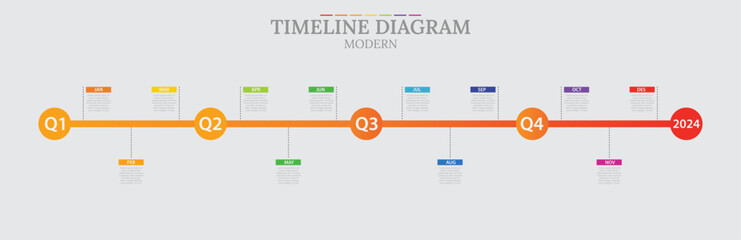 info graphics your business template, 12 months time line diagram modern version, presentation info graphics vector premium