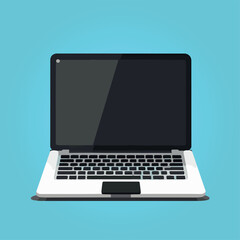 vector illustration, laptop notebook with open codes on screen