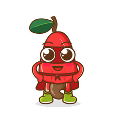 cashew apple cartoon heroes vector. cartoon character