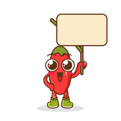 goji berry holding blank sign board