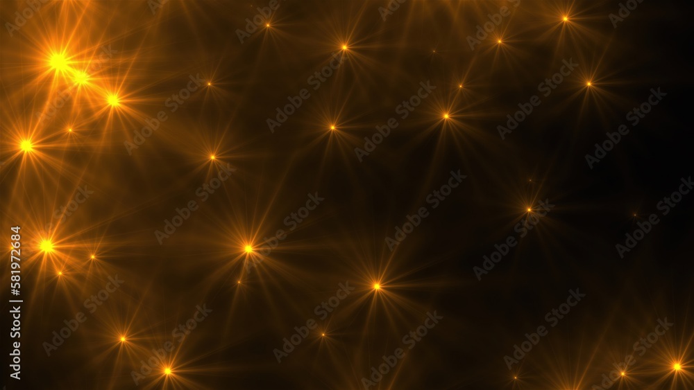 Poster random flash lights. computer generated 3d render