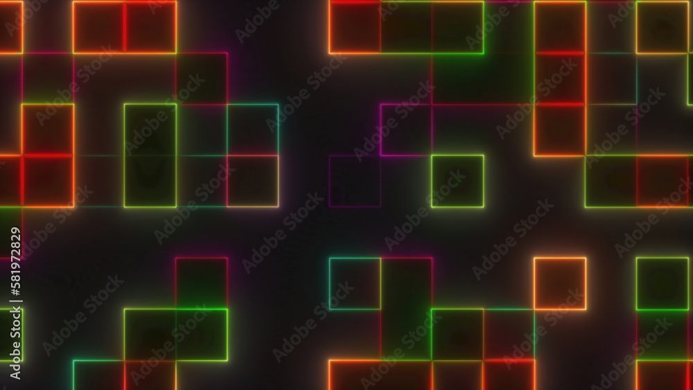 Poster stroke blocks. computer generated 3d render