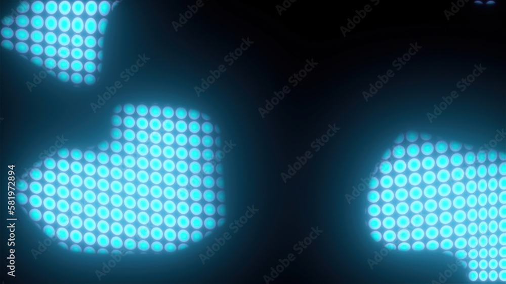 Poster digital dots. computer generated 3d render