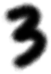 Number 3 in Spray brush paint particle for element