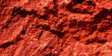 abstract red stone texture in panoramic