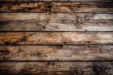 Naklejka premium Wood backdrop texture of aged, scuffed, and smooth wooden planks. Generative AI