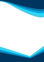 Obraz premium blue wave background abstract