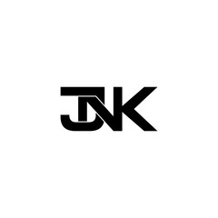 jnk lettering initial monogram logo design