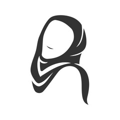 moeslim hijab female logo template Icon Illustration Brand Identity. Isolated and flat illustration. Vector graphic
