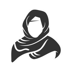 moeslim hijab female logo template Icon Illustration Brand Identity. Isolated and flat illustration. Vector graphic