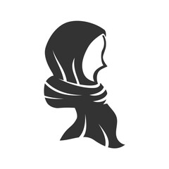 moeslim hijab female logo template Icon Illustration Brand Identity. Isolated and flat illustration. Vector graphic