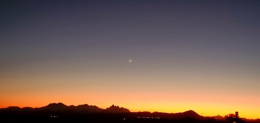 sunset in the desert