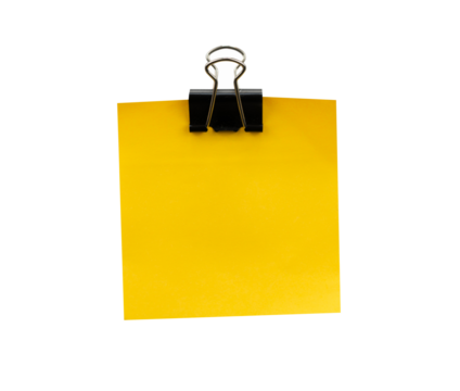 blank yellow paper binder isolated