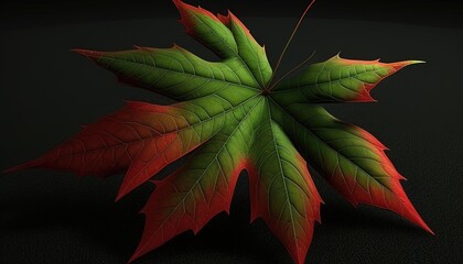 sweetgum leaf digital art illustration, Generative AI