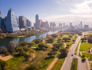 Austin, Texas. Morning skyline panoramic view.