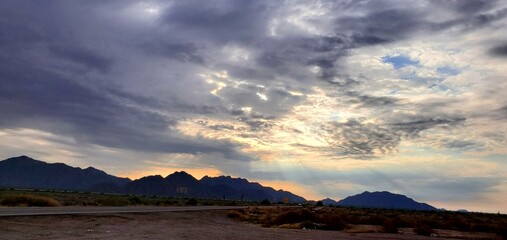 clouds over the mountains