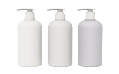 set of cosmetic bottles