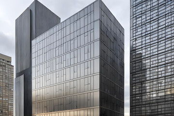 An image depicting a couple of modern office buildings (a.i. generated(