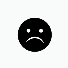 Fototapeta premium Sad Emoji Faces Vector Icon for Apps and Websites