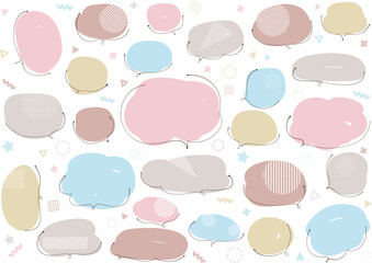 ボールペンの吹き出しセット　春の色