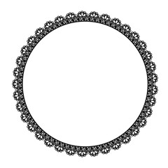 繊細で可愛いレースのフレーム背景イラスト