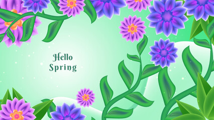 Abstract green nature spring background vector illustration