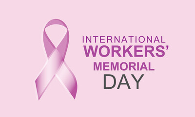 International workers memorial day. Template for background, banner, card, poster 