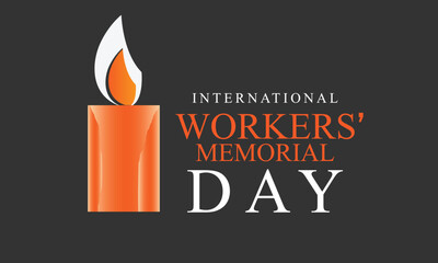 International workers memorial day. Template for background, banner, card, poster 