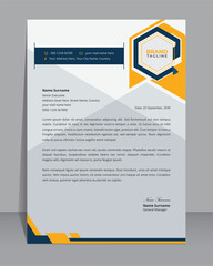 Creative and modern business letterhead, stationery and brand identity template design with A4 creative vector shape