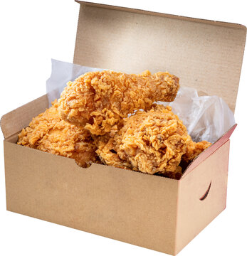 Fried chicken in paper box, Fried chicken on paper box for delivery