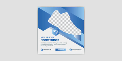 Best Selling Shoes Collection Social Media Banner, Post Templates Design, Web Ads, Sports Fashion