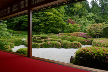大池寺　書院から庭園を望む　滋賀県甲賀市水口町