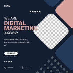template design we are digital marketing agency social media
