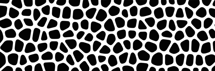 Abstract black and white pattern, vector banner