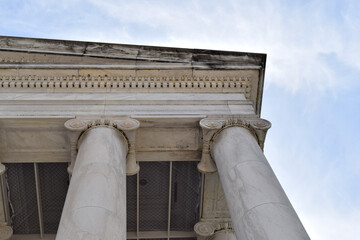 Architecture detail of the Jefferson Memorial in Washington DC