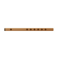 bamboo wooden flute vector illustration logo icon clipart - obrazy, fototapety, plakaty