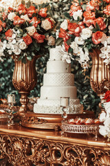 Fototapeta premium candles and flowers