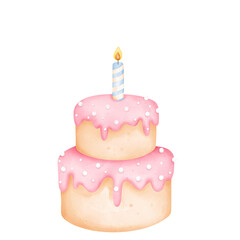 Birthday cake with candles