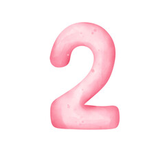 Naklejka premium Letter number two