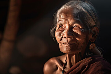 Old ethnic woman, generated AI, generated, AI