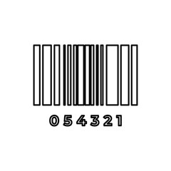 Barcode outline icon, vector illustration in trendy style. Editable graphic resources for many purposes.