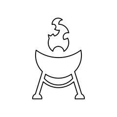 Barbeque outline icon in trendy design style. Editable graphic resources for many purposes.